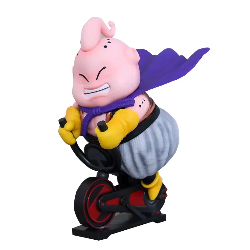 Anime Desk Ornament Cute 14CM Statues Collectible Figurines Cycling Buu DragonBall Z Action Figure