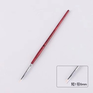 Ensemble de pinceaux professionnels pour nail art à manche long en bois rouge, 6mm/9mm/12mm, pour peinture et sculpture des ongles, marque privée - Product Image 5