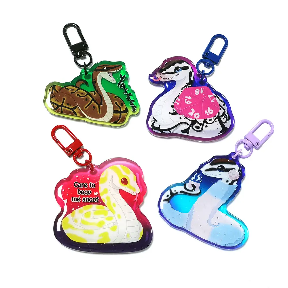 Clear plastic keychains