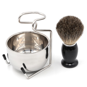 Ensemble de brosses à raser, 3 pièces, <span class=keywords><strong>prix</strong></span> <span class=keywords><strong>d</strong></span>'usine, pour barbe, savon moussant, cadeau - Product Image 2