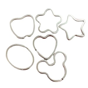 Llaveros Metálicos de Acero Inoxidable con Forma de Corazón, Estrella, Manzana y Mickey, Etiquetas para Llaves de Uso General, Estilo de Dibujos Animados en Aleación de Zinc - Product Image 5