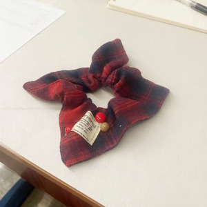 Square <b>scarf</b>, high-end scrunchie, hair tie, hair accessory, large high-elastic hair band, autumn and winter style, women's hair - Product Image 2
