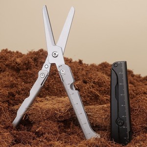 Mini ciseaux pliants transfrontaliers, outil pliant portable multifonctionnel pour le camping et les situations d'urgence en extérieur, en acier inoxydable - Product Image 1
