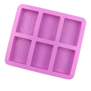 Stampo da forno a forma di piedini a sei cavità stampo per torta per uso alimentare stampi per sapone floreali in Silicone fatti a mano - Product Image 1