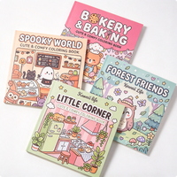 Livre de coloriage imprimé mignon pour enfants, carnet de croquis créatif, couverture en papier, reliure thermique, cadeau