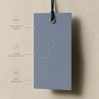 Étiquettes en papier rigide 500 GSM résistantes aux intempéries avec renfort à double œillet et impression personnalisée pour équipement extérieur professionnel