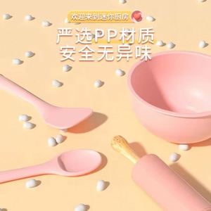 New Customize Educational <b>Pink</b> Girls Modern Mini Indoor Home Diy Real Cooking Toy Cookware Kids Play Kitchen Eco-friendly - Product Image 4