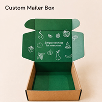 Boîte d'expédition en papier kraft personnalisée avec intérieur en carton, logo personnalisé imprimé, emballage recyclable, boîte cadeau écologique