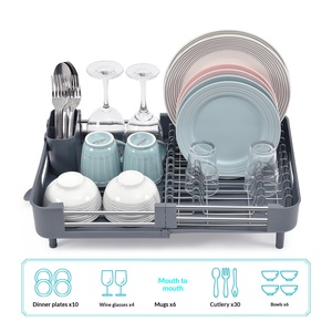 13.4-21.7'' Stretchable Over the Sink Stainless Steel Dish Drying Drainer Plate <b>Rack</b> <b>Kitchen</b> Organizer <b>Storage</b> - Product Image 6