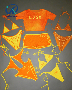 مصنع ملابس السباحة، تصميم رياضي حسب الطلب، بيكيني نسائي بألوان متباينة، طقم بيكيني بشعار مخصص - Product Image 1