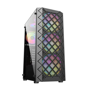 2021 Neues Design Mesh and Glass Computer Gaming PC für Gamer