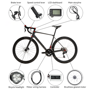 1000W tùy chỉnh Ebike chuyển đổi Kit 27.5 "700C 28" 29 "Ebike động cơ bánh xe không chổi than <span class=keywords><strong>Hub</strong></span> động cơ Ebike chuyển đổi Kit - Product Image 4