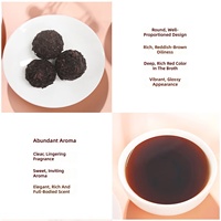 Thé Pu-erh chinois mûr compressé en forme de boule de dragon, vieilli 5 ans, saveur riche et douce, arrière-goût sucré et onctueux