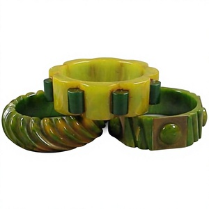 Bracelet en résine de haute qualité, couleur verte, idéal pour la création de bijoux, bracelets et joncs, design élégant pour les cadeaux, pour femme - Product Image 1