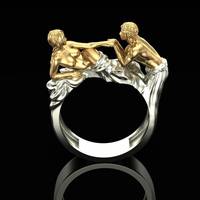 Bague en or 14 carats en forme humaine, design personnalisé, 2 grammes d'or, prix