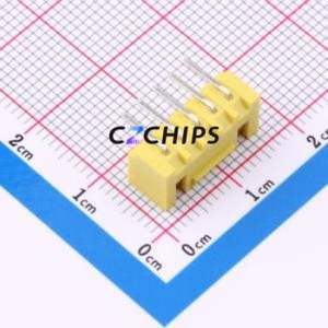 A254E1W1-2H5P12 Wire-to-Board Pin Header Bent Lead Through Hole,P=2.5mm Connector 1x5P 2.5mm Right Angle Insert XHB - Product Image 2