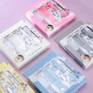 Kit de Cuidado para Bebés de 6 Piezas, Set de Seguridad Infantil con Cepillo para el Cabello, Peine, Cortauñas y Tijeras, Artículos Esenciales para Recién Nacidos - Product Image 1