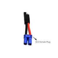 Adaptor Baterai RV 2-pin SAE ke Konektor Betina EC5 Kabel 10 AWG Wiring Harness