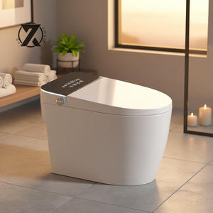 P-트랩 공장 현대식 스마트 디지털 변기 시트 워머 포함 전기 변기 고급 지능형 사이포닉 탱크 리모컨 - Product Image 1