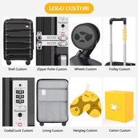 Valise à roulettes pour enfants en ABS, motif dessin animé mignon, design pomme, cadeau de Noël, fournie directement par l'usine