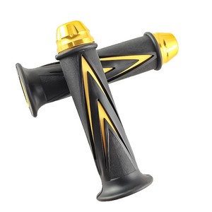 Poignées de guidon de moto Qiangye en alliage d'aluminium noir et or, épaisses et durables pour guidons de vélo - Product Image 4