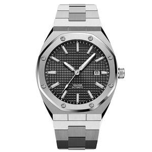 Montre pour homme, luxe, mode, antique, bracelet en acier inoxydable, automatique, mécanique, cadran en verre, édition limitée, plongeur, 100 bars, 30 mm - Product Image 2