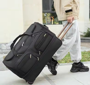 Sac de voyage à roulettes extensible avec fermeture éclair, grande capacité, résistant à l'eau, design durable, bagage de voyage de haute qualité pour les longs trajets - Product Image 2