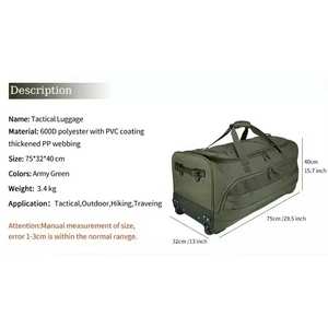 Haute qualité Durable Polyester entraînement <span class=keywords><strong>en</strong></span> plein air randonnée voyage tactique Trolley case bagages valise sac avec roues - Product Image 4
