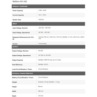 Système d'alimentation cc intégré émerson Vertiv 6KW 48V, réseau 531A32 avec redresseur R48-2000e3 M221S/M830B