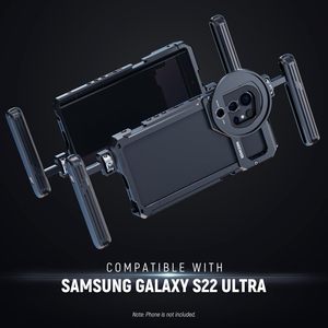 Stabilisateur de smartphone tout métal <span class=keywords><strong>NEEWER</strong></span>, adaptateur de filtre d'objectif 67 mm, cage pour téléphone S22 Ultra, kit de montage vidéo avec poignées latérales doubles - Product Image 2