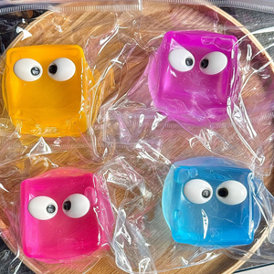 Square Squeezable Multi-color Squeezable Toy New TPR Maltose Big Mouth Cube <b>Squishy</b> Sensory Toy Stress Relief Fidget Toy - Product Image 2