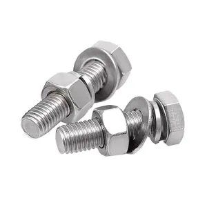 Hot Dip Galvanized Grade 8.8 10.9 High Strength Hex Bolt And Nut M12 316 Stainless Steel Hex Bolt Nut And Washer