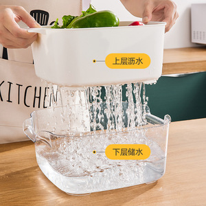 Stackable Plastic Fruit And <b>Vegetable</b> <b>Basket</b> Rectangle <b>Storage</b> <b>Baskets</b> For Kitchen Food <b>Storage</b> - Product Image 2