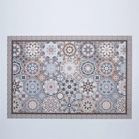 Nouveau tapis de sol imprimé, tapis de cuisine, tapis de porte, tapis de sol en PVC écologique, imperméable, antidérapant, tapis de cuisine, tapis pour le sol