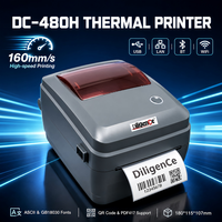 Printer Thermal POS Murah DiligenCe Android USB LAN BT/WiFi Interface A6 untuk Label Pengiriman Waybill Barcode 4X6 110mm Stok Tersedia