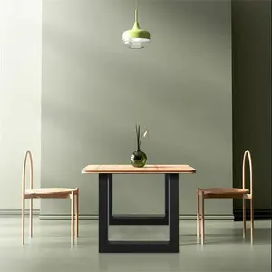 Pernas de mesa em aço inoxidável escovado, banco quadrado, base de mesa de jantar, mesa de café, sala de estar, metal, para móveis, preço de fábrica