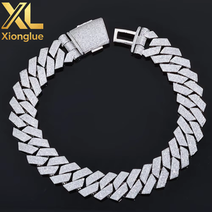 Fashion 25mm Diamond Cuban <b>Chain</b> with 6 Rows of Zircon Street Style Personalized Trendy Men's Hip-hop Necklace Party Gift - Product Image 3