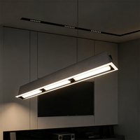 Spot encastré compact et étroit pour restaurant, buffet, mur, luminaire d'ambiance doux et symétrique