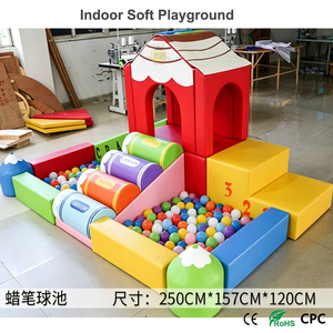 Aire de jeux intérieure, toboggan style crayon, jouets souples avec structure d'escalade et piscine à balles pour la <span class=keywords><strong>maternelle</strong></span>, la maison, la garderie, l'hôtel, le café-jeux, certifié CE - Product Image 4