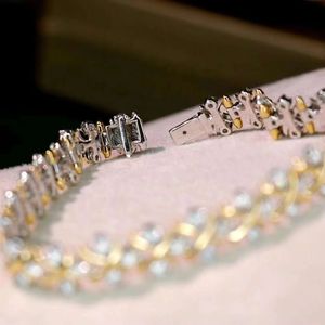 Xinfly Non Tarnish Waterproof Design <b>Inspired</b> 18K Pure Gold Luxury Classic 2.30CT Natural Diamond Hand <b>Bracelet</b> Men Women - Product Image 4