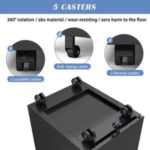מכירת הטוב ביותר 3-מגירה מודרני ארון קבצים נייד פלדה עם עיצוב מתקפל עבור משרד הבית & הספר להשתמש גלגלים מתגלגל - Product Image 3