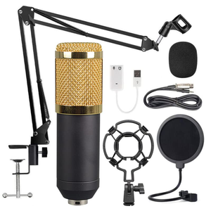 New Studio Gooseneck Condenser Microphone Set With USB Sound Card for Studio Recording Broadcasting - Product Image 1