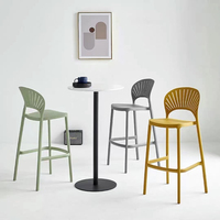 Tabouret de bar au design moderne pour la maison, la salle à manger, l'hôtel, couleurs OEM, plastique PP, mobilier commercial