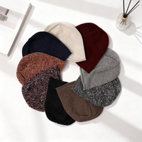 Bonnet en pure laine pour femme, tricoté épais, multicolore, chaud pour l'hiver, style pull, avec blocs de couleur et motif jacquard