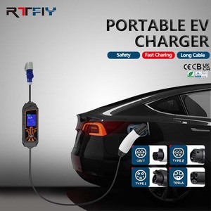 Estación <span class=keywords><strong>de</strong></span> Carga para Vehículos Eléctricos RTFLY, 5m 10m 7KW AC 32A, <span class=keywords><strong>Cargador</strong></span> EV Portátil Ajustable para <span class=keywords><strong>Tesla</strong></span> con Enchufe CEE - Product Image 3