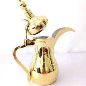 Wholesale Stainless Steel Dallah Coffee Pot Silver Vintage <b>Turkish</b> Indian 26/32/40 OZ 200ml Vintage Indian Coffee Kettle Cheap - Product Image 4