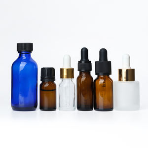 Botella de Vidrio Ámbar Transparente de 30 ml con Gotero para Aceites Esenciales, con Gotero Blanco y Negro - Product Image 3