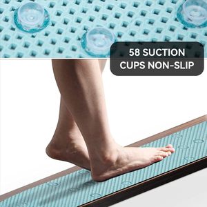 Tapis <span class=keywords><strong>de</strong></span> <span class=keywords><strong>bain</strong></span> en mousse PVC avec ventouses universelles à bande creuse, antidérapant, <span class=keywords><strong>coussin</strong></span> <span class=keywords><strong>de</strong></span> sol anti-chute pour salle <span class=keywords><strong>de</strong></span> <span class=keywords><strong>bain</strong></span> - Product Image 5