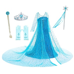 All'ingrosso Costume da principessa per Tv e film vestito da principessa <span class=keywords><strong>Rapunzel</strong></span> costumi per bambini bambina vestito da principessa fantasia Elsa Halloween - Product Image 1