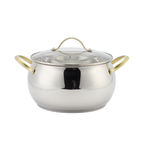 Ensemble de casseroles en acier inoxydable en forme de pomme, multifonctionnel, au design élégant, pour soupes et bouillons, avec couvercles, vente en gros